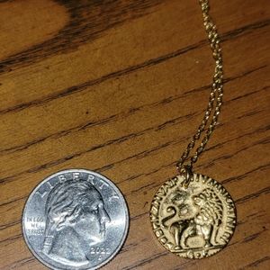 New 18k Gold plated lion necklace